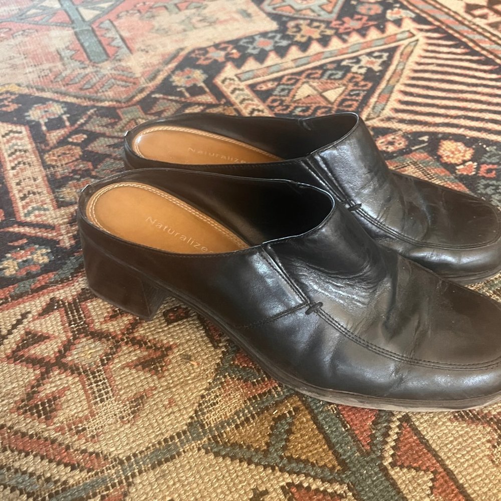 Black Loafer Mules Naturalizer